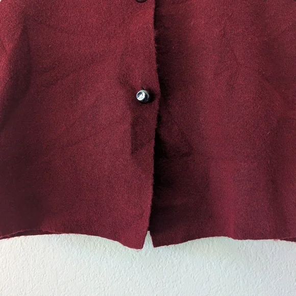 NWT Jason Wu Wool Blend Deep Red Sweater Vest Women's L - Picture 5 of 13